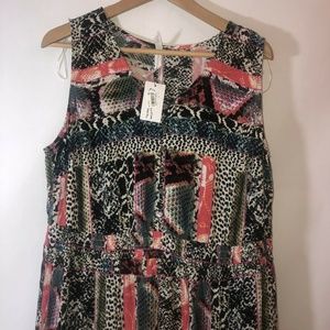 NY Collection Petite Sz 1XP Maxi Dress Black Red